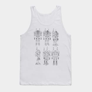 Robot Line Art Tank Top